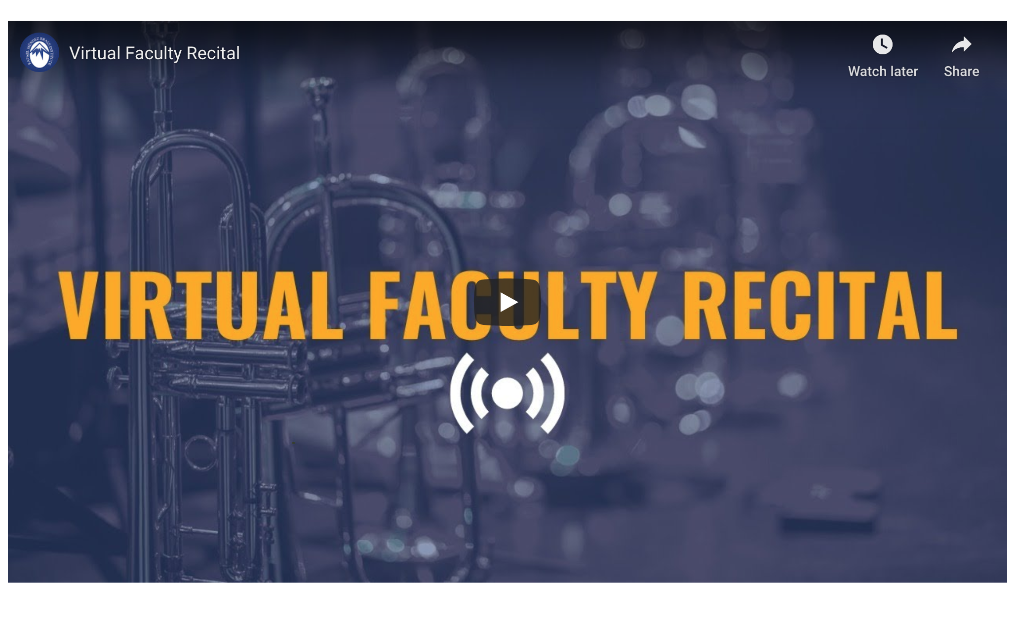 LIVE from the Rafael Mendez Brass Institute: FACULTY RECITAL